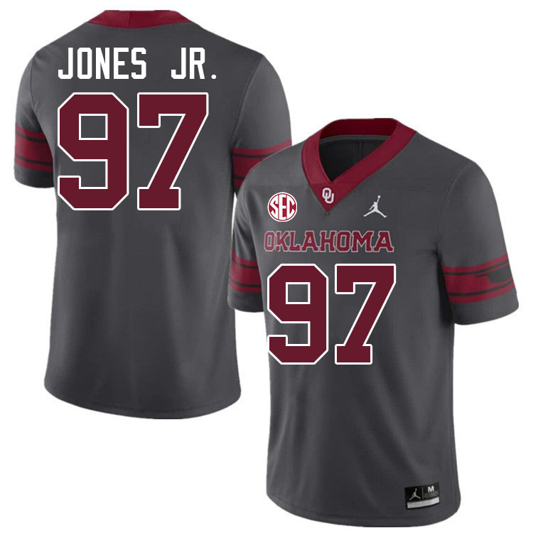 Oklahoma Sooners #97 Marvin Jones Jr. College Football Jerseys,Uniforms-Charcoal